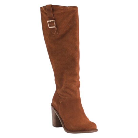 KELSI DAGGER Suede Fletcher Wide Calf High Shaft Boots